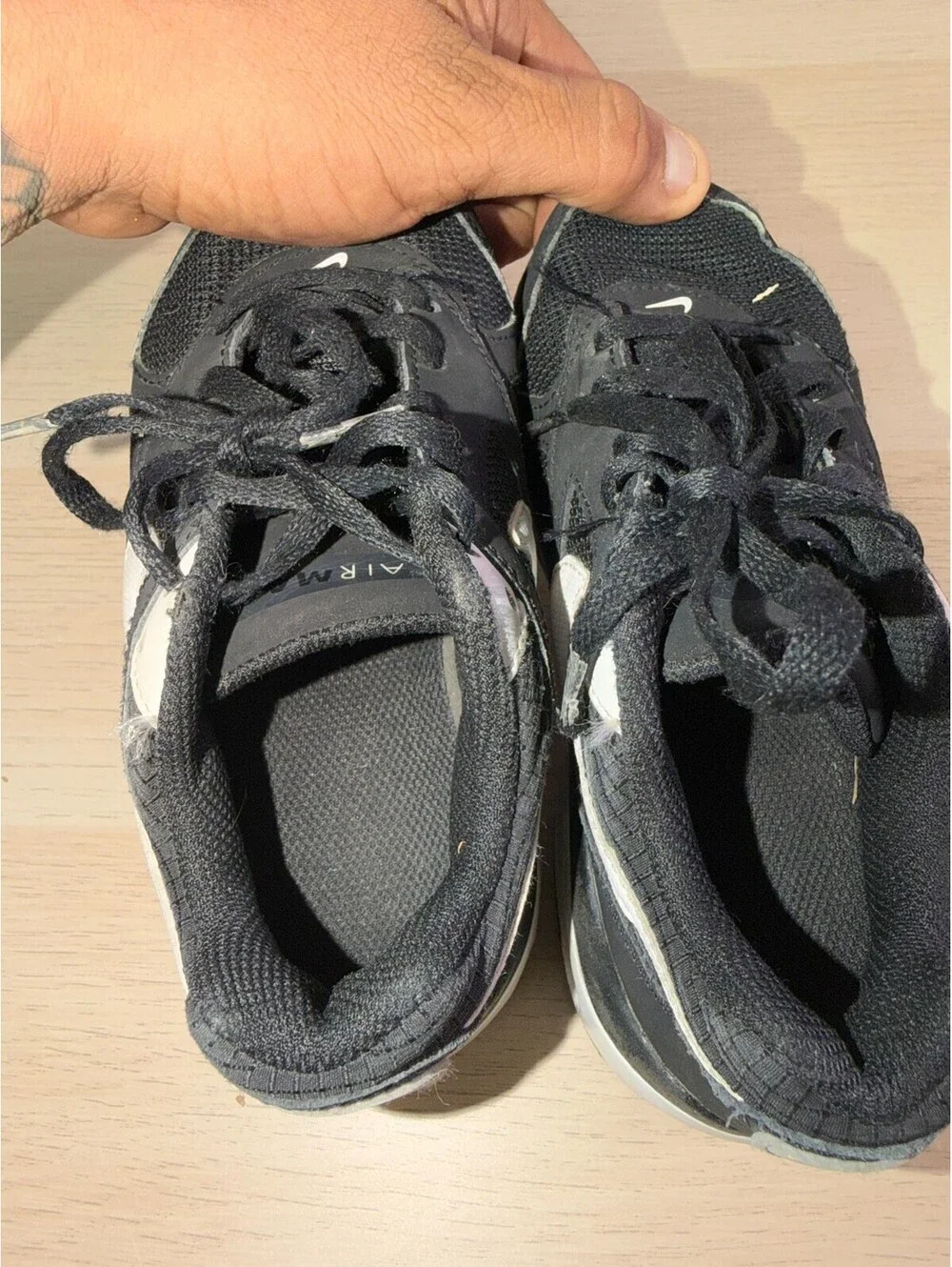 Nike Air Max IVO PS Black White Running Shoes Sneakers  Size 12C